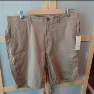 New Goodfellow khaki flat front Linden shorts men's sz 36